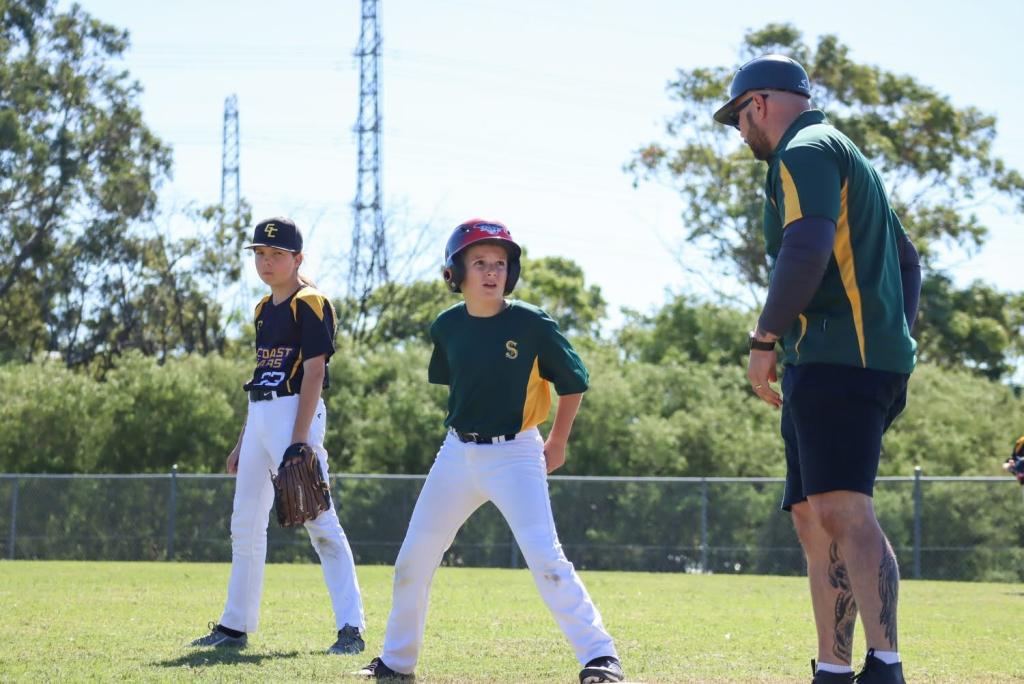 Brisbane South Baseball players during a tournament game